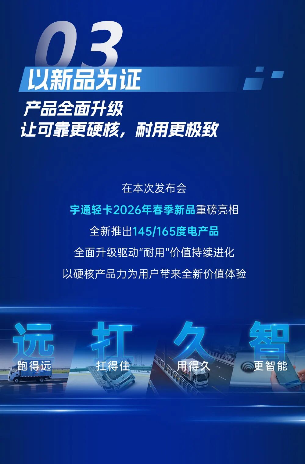 可靠为本 耐用是金 | 一图看懂宇通轻卡2026年春季新品上新！