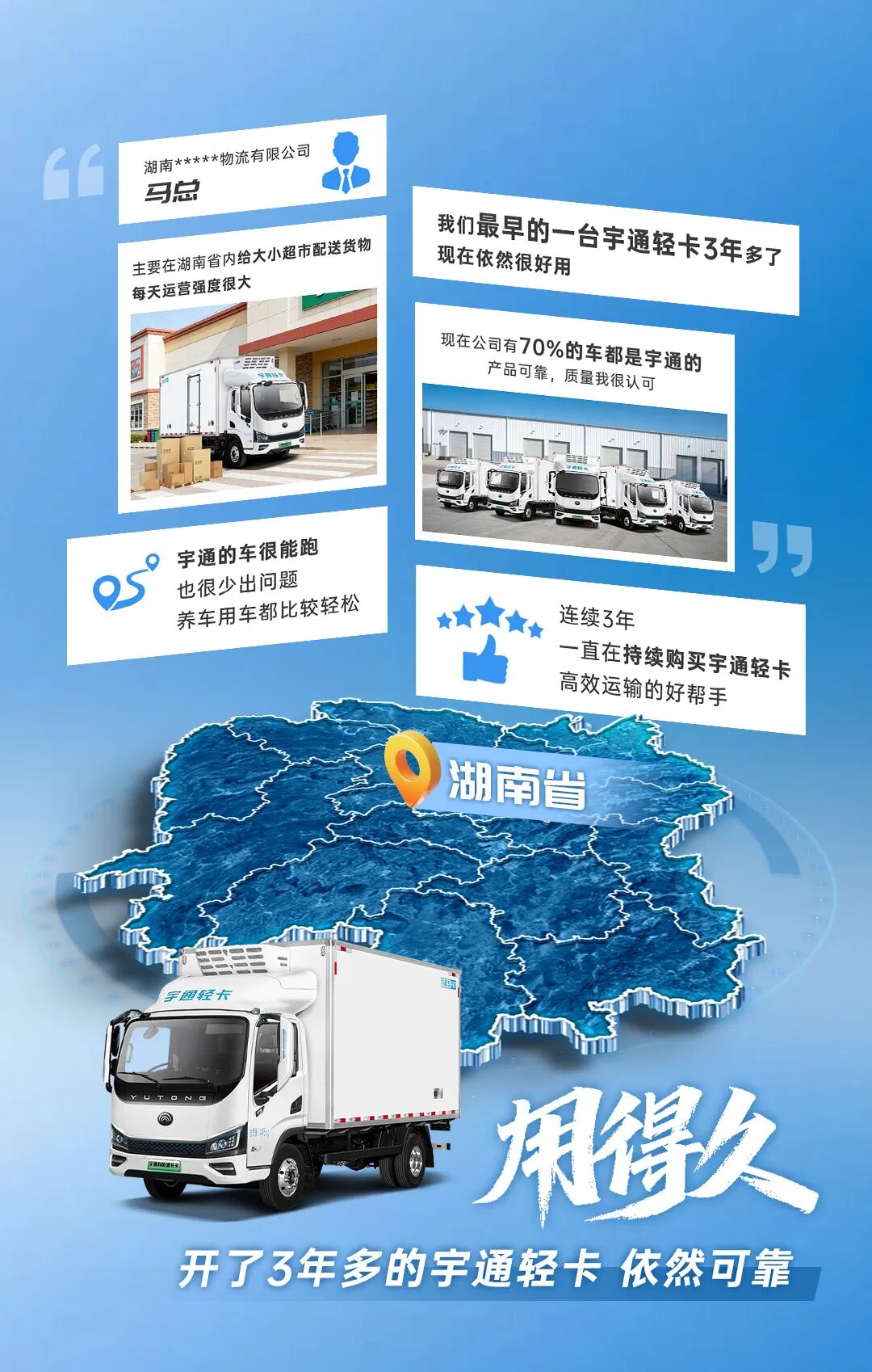 月总里程25000+公里，宇通轻卡耐用属性拉满